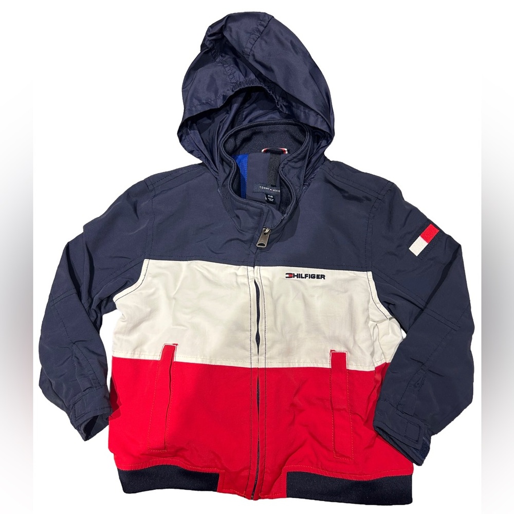 Tommy Hilfiger Size 4 Kids Windbreaker Jacket - Color Block Spring Jacket